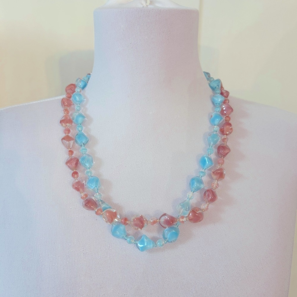 Vintage Lucite or Glass Bead Necklaces -2